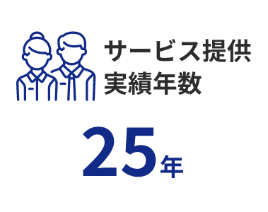 サービス提供実績25年